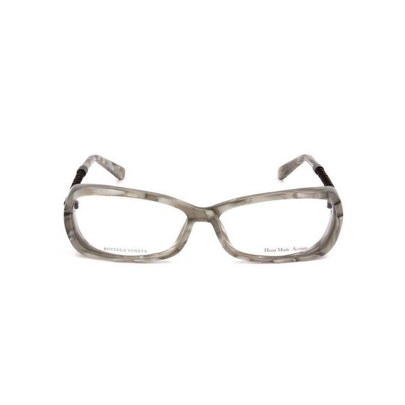 Bottega Veneta BV97V Grey Rectangle Eyeglasses Women Gray...